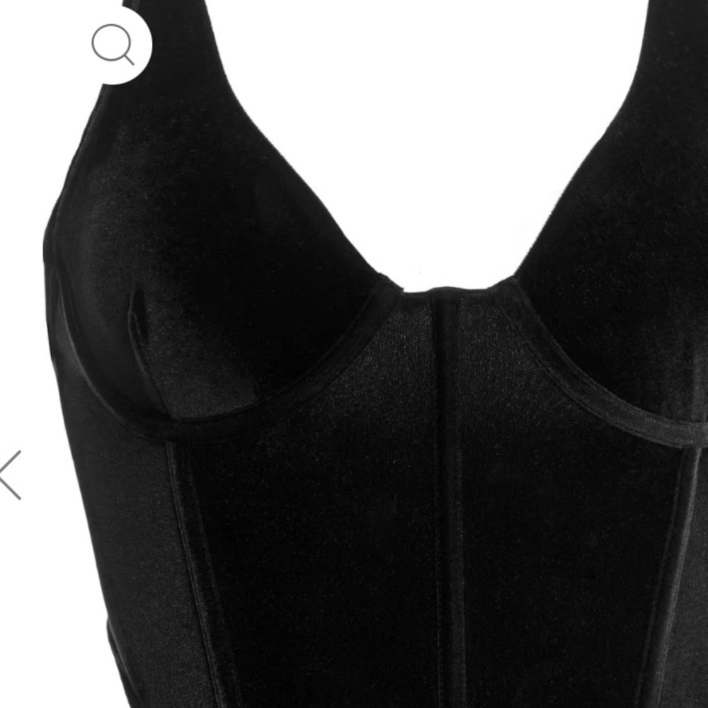 ~sold~NWT Agua Bendita Velvet Cut- Out Open Back Tanin Bodysuit - Picture 6 of 9